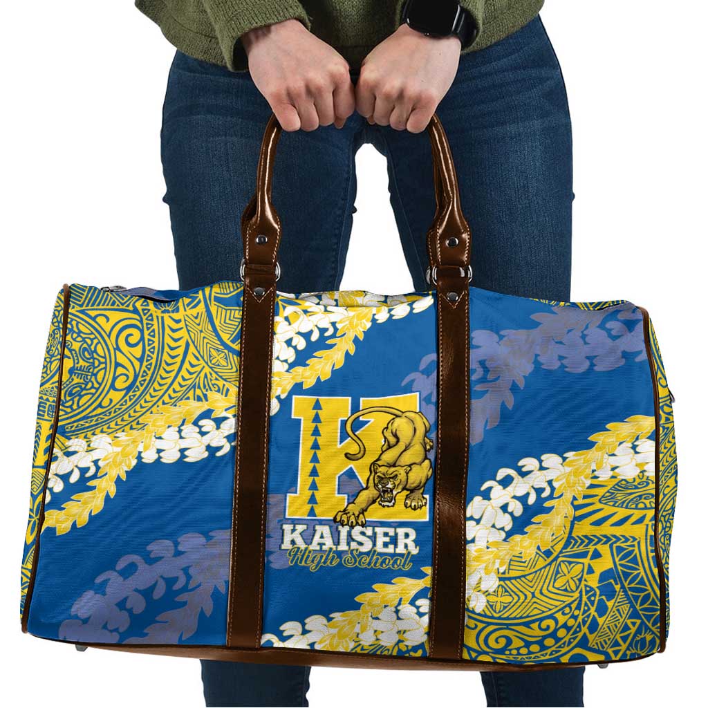 Kaiser Hawaii High School Travel Bag Puakenikeni Lei Hawaiian Pattern - Polynesian Pride