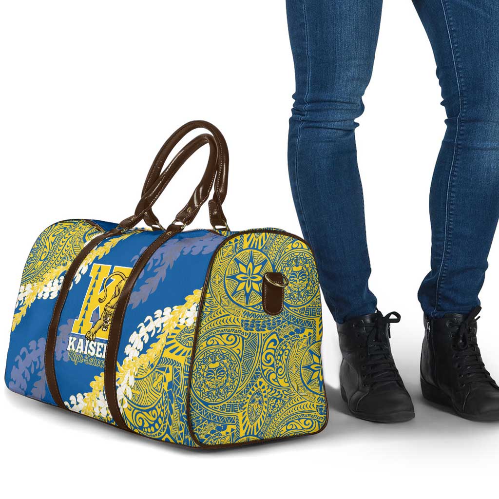 Kaiser Hawaii High School Travel Bag Puakenikeni Lei Hawaiian Pattern - Polynesian Pride