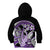 Purple Polynesian Kid Hoodie Hammerhead Shark Tattoo Royal Plumeria Gradient Vibes LT14 - Polynesian Pride