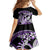 Purple Polynesian Kid Short Sleeve Dress Hammerhead Shark Tattoo Royal Plumeria Gradient Vibes LT14 - Polynesian Pride