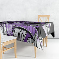 Purple Polynesian Tablecloth Hammerhead Shark Tattoo Royal Plumeria Gradient Vibes LT14 - Polynesian Pride