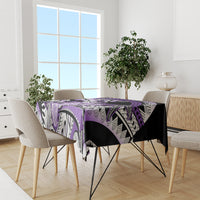 Purple Polynesian Tablecloth Hammerhead Shark Tattoo Royal Plumeria Gradient Vibes LT14 - Polynesian Pride