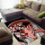 Red Polynesian Area Rug Hammerhead Shark Tattoo Royal Plumeria Gradient Vibes LT14 - Polynesian Pride