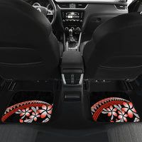 Red Polynesian Car Mats Hammerhead Shark Tattoo Royal Plumeria Gradient Vibes LT14 - Polynesian Pride