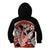 Red Polynesian Kid Hoodie Hammerhead Shark Tattoo Royal Plumeria Gradient Vibes LT14 - Polynesian Pride