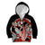Red Polynesian Kid Hoodie Hammerhead Shark Tattoo Royal Plumeria Gradient Vibes LT14 Zip Hoodie Red - Polynesian Pride