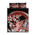 Red Polynesian Quilt Bed Set Hammerhead Shark Tattoo Royal Plumeria Gradient Vibes LT14 - Polynesian Pride