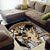 Gold Polynesian Hammerhead Shark Tattoo Area Rug Royal Plumeria Gradient Vibes LT14 - Polynesian Pride