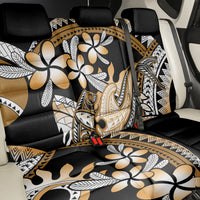 Gold Polynesian Hammerhead Shark Tattoo Back Car Seat Cover Royal Plumeria Gradient Vibes LT14 - Polynesian Pride