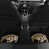 Gold Polynesian Hammerhead Shark Tattoo Car Mats Royal Plumeria Gradient Vibes LT14 - Polynesian Pride