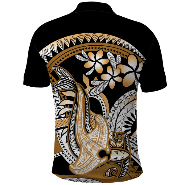 Aloha Hawaii Polo Shirt Hammerhead Shark Tattoo Polynesian Summer - Green LT9 main image 0