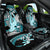 Turquoise Polynesian Hammerhead Shark Tattoo Car Seat Cover Royal Plumeria Gradient Vibes LT14 One Size Turquoise - Polynesian Pride