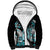 Turquoise Polynesian Hammerhead Shark Tattoo Sherpa Hoodie Royal Plumeria Gradient Vibes LT14 Unisex Turquoise - Polynesian Pride