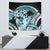 Turquoise Polynesian Hammerhead Shark Tattoo Tapestry Royal Plumeria Gradient Vibes LT14 - Polynesian Pride
