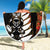 Custom New Zealand Silver Fern Rugby ANZAC Day Beach Blanket 2024 All Black Tiki Mascot