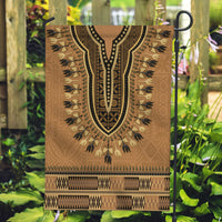 Brown African Dashiki With Fijian Tapa Pattern Garden Flag