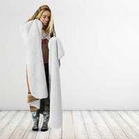 Brown African Dashiki With Fijian Tapa Pattern Hooded Blanket