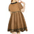 Brown African Dashiki With Fijian Tapa Pattern Kid Short Sleeve Dress