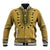 Gold African Dashiki With Fijian Tapa Pattern Baseball Jacket