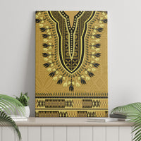 Gold African Dashiki With Fijian Tapa Pattern Canvas Wall Art