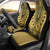 Gold African Dashiki With Fijian Tapa Pattern Car Seat Cover