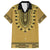 Gold African Dashiki With Fijian Tapa Pattern Hawaiian Shirt