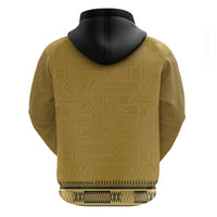 Gold African Dashiki With Fijian Tapa Pattern Hoodie LT14 - Polynesian Pride