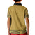 Gold African Dashiki With Fijian Tapa Pattern Kid Polo Shirt