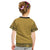 Gold African Dashiki With Fijian Tapa Pattern Kid T Shirt
