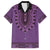 Purple African Dashiki With Fijian Tapa Pattern Family Matching Tank Maxi Dress and Hawaiian Shirt