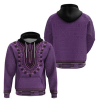 Purple African Dashiki With Fijian Tapa Pattern Hoodie LT14 - Polynesian Pride