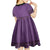 Purple African Dashiki With Fijian Tapa Pattern Kid Short Sleeve Dress