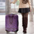 Purple African Dashiki With Fijian Tapa Pattern Luggage Cover
