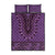 Purple African Dashiki With Fijian Tapa Pattern Quilt Bed Set