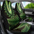 Lime Green African Dashiki With Aotearoa Maori Car Seat Cover Paua Shell Mix Silver Fern
