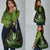 Lime Green African Dashiki With Aotearoa Maori Grocery Bag Paua Shell Mix Silver Fern