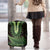 Lime Green African Dashiki With Aotearoa Maori Luggage Cover Paua Shell Mix Silver Fern