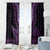 Purple African Dashiki With Aotearoa Maori Window Curtain Paua Shell Mix Silver Fern