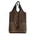 Brown African Dashiki With Tonga Ngatu Pattern Grocery Bag