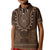 Brown African Dashiki With Tonga Ngatu Pattern Kid Polo Shirt