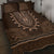 Brown African Dashiki With Tonga Ngatu Pattern Quilt Bed Set