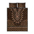 Brown African Dashiki With Tonga Ngatu Pattern Quilt Bed Set