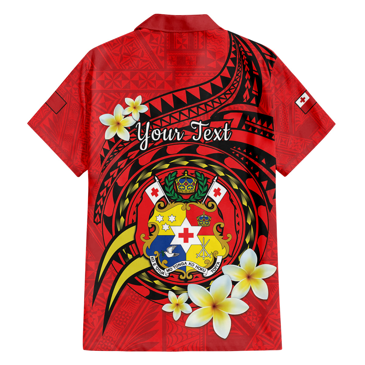 Personalised Tonga Emancipation Day Family Matching Off Shoulder Maxi Dress and Hawaiian Shirt Tongan Ngatu Pattern - Red Version LT14 - Polynesian Pride