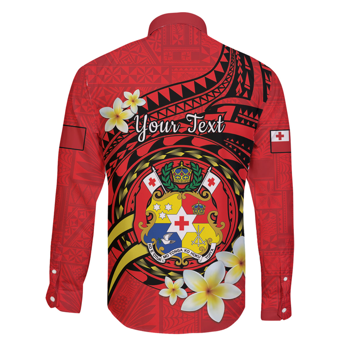 Personalised Tonga Emancipation Day Family Matching Puletasi and Hawaiian Shirt Tongan Ngatu Pattern - Red Version LT14 - Polynesian Pride