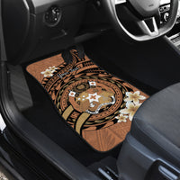 Personalised Tonga Emancipation Day Car Mats Tongan Ngatu Pattern - Brown Version