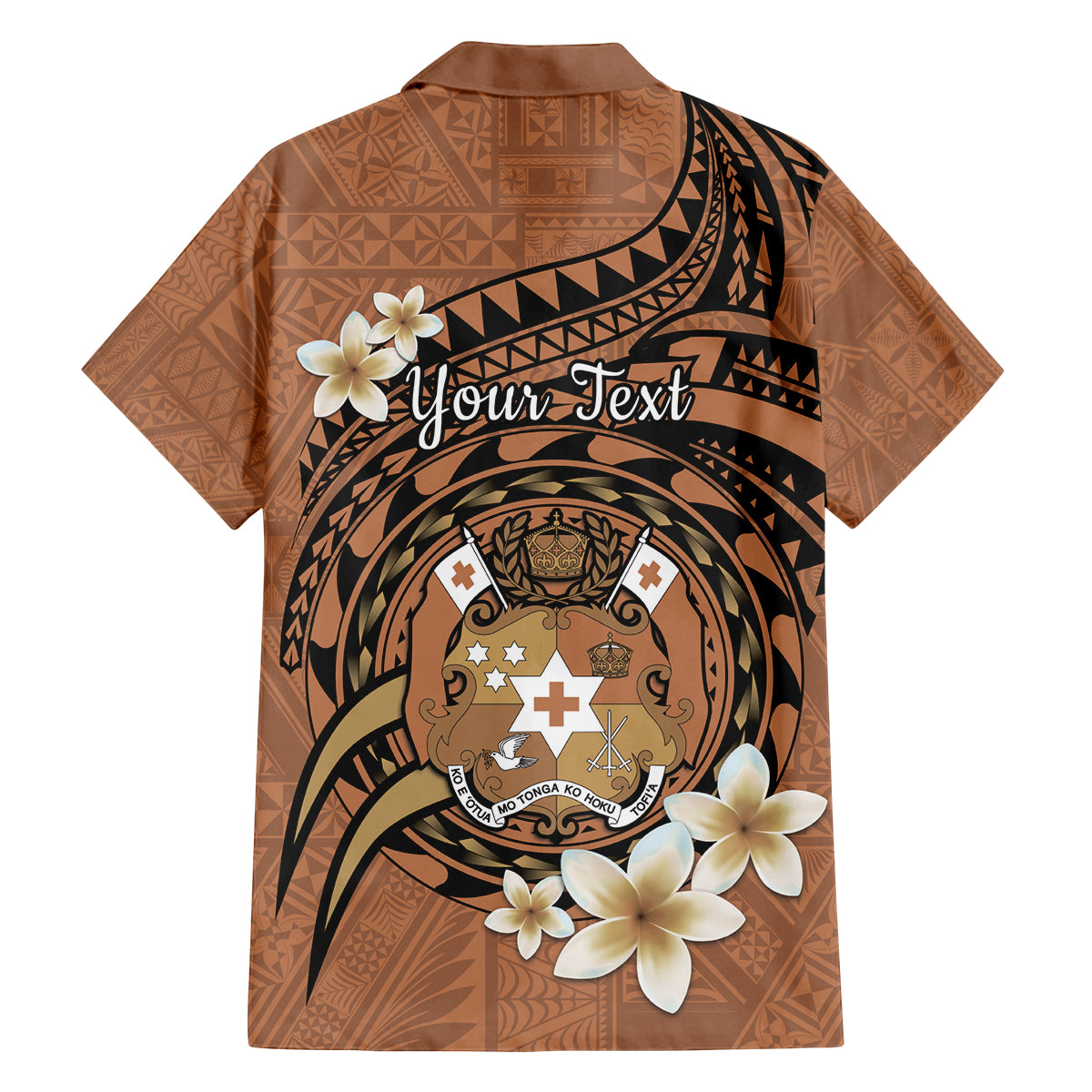 Personalised Tonga Emancipation Day Family Matching Puletasi and Hawaiian Shirt Tongan Ngatu Pattern - Brown Version LT14 - Polynesian Pride