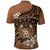 Personalised Tonga Emancipation Day Polo Shirt Tongan Ngatu Pattern - Brown Version