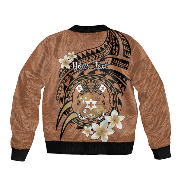Personalised Kolisi Tonga Atele Sleeve Zip Bomber Jacket Tongan Kupesi - Special LT7
