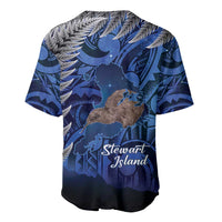 New Zealand Stewart Island Baseball Jersey Rakiura Kiwi Maori Glowing Sky