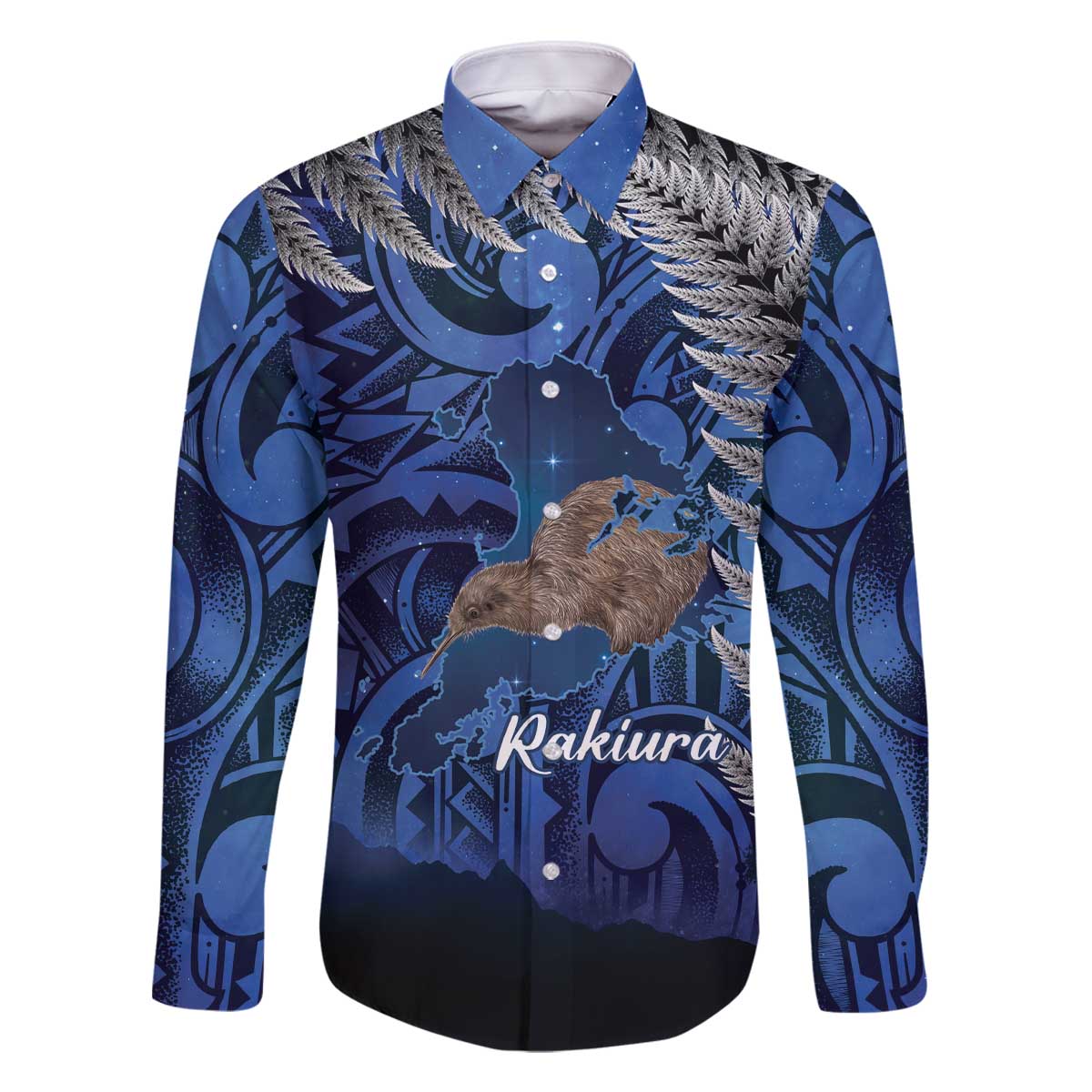 New Zealand Stewart Island Family Matching Off The Shoulder Long Sleeve Dress and Hawaiian Shirt Rakiura Kiwi Maori Glowing Sky